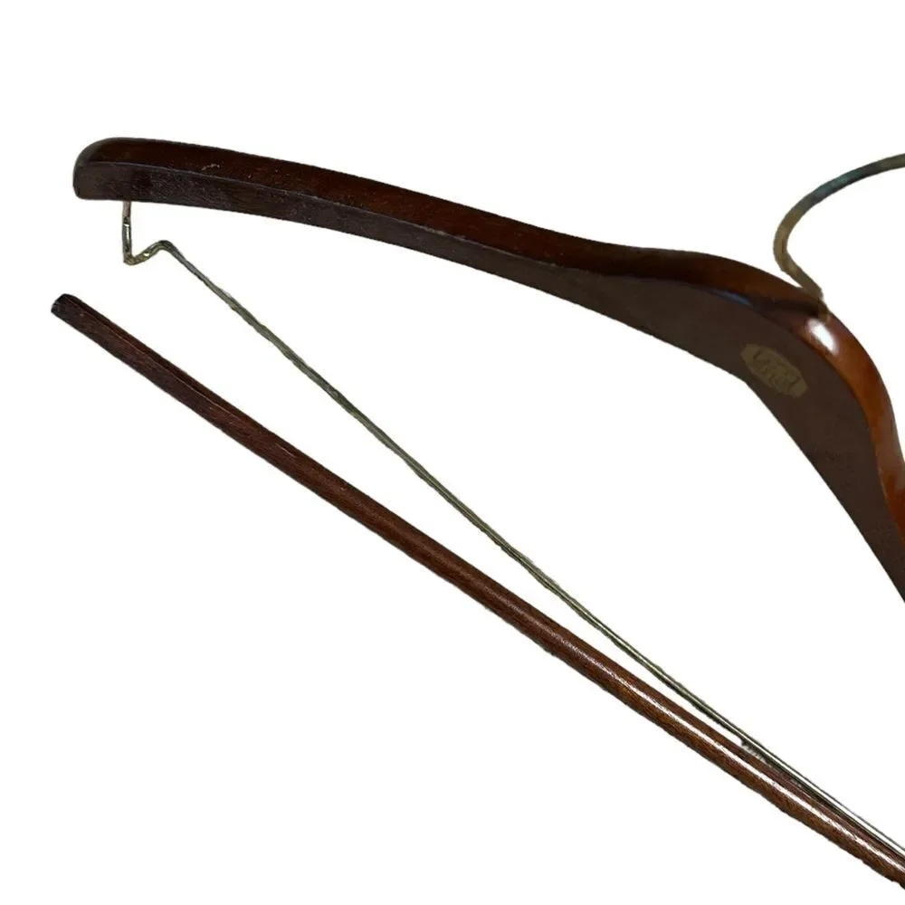 12 Vintage The Henry Hanger Co. Mahogany Suit Hangers